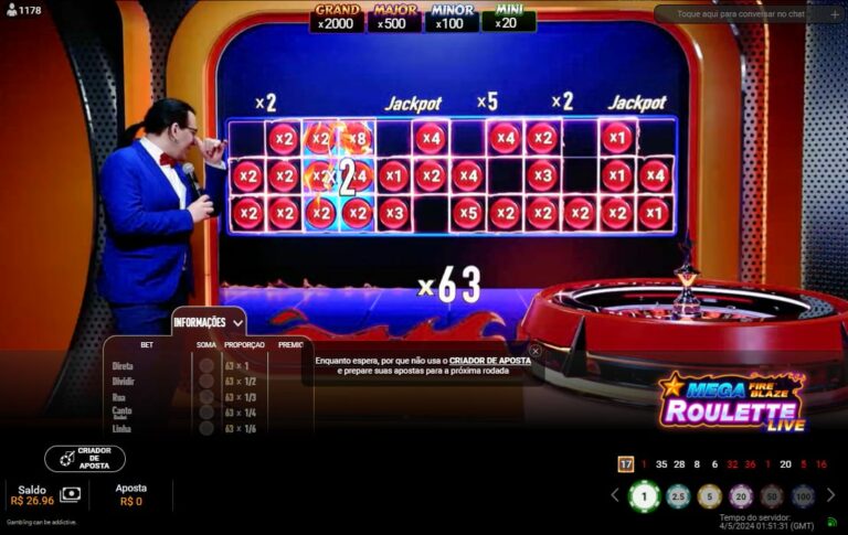 Mega Fire Blaze Roulette | Jogue no Cassino